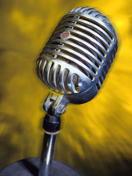 Mikrofon - forside til festsange og sangtekster